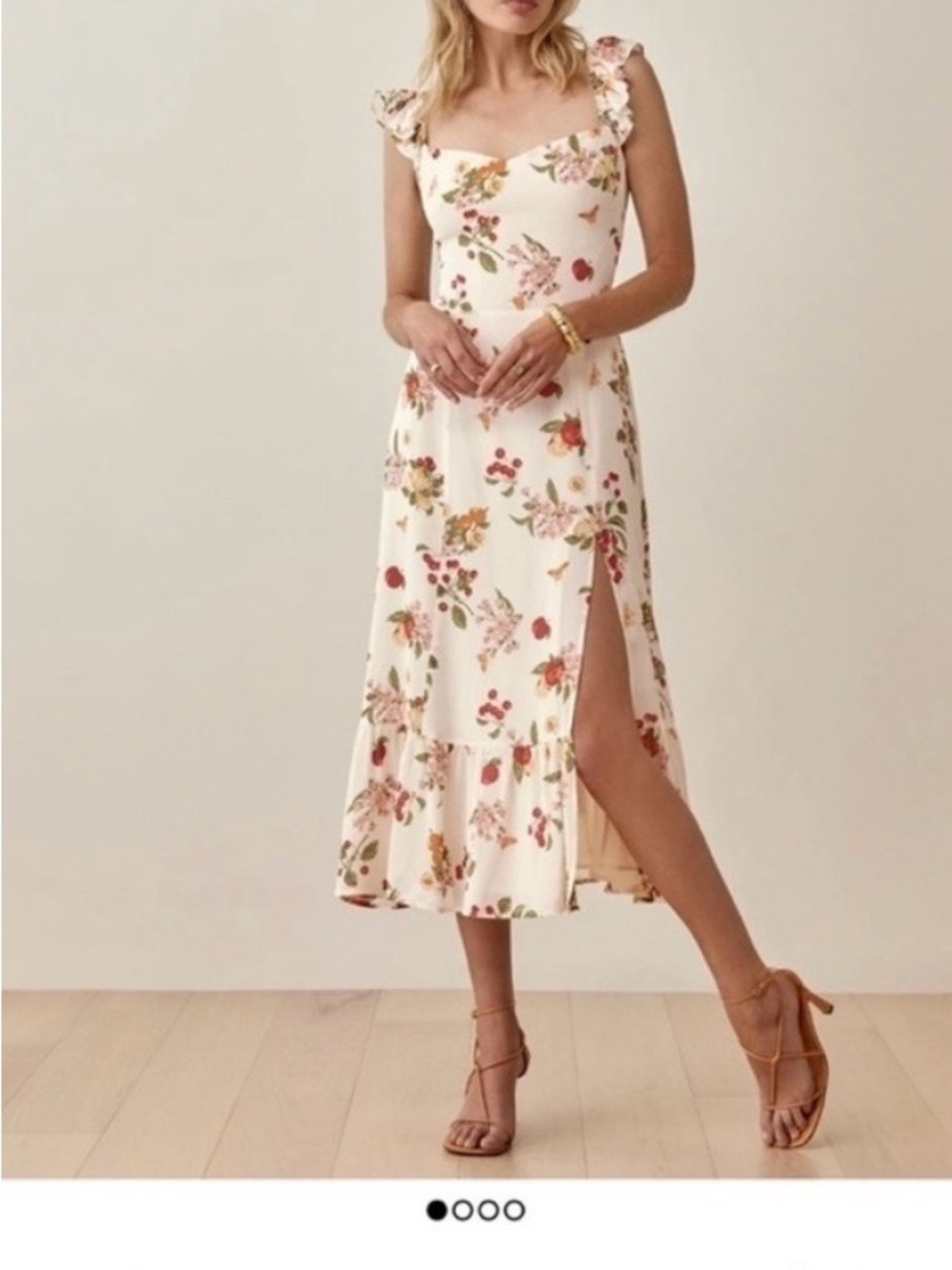 Reformation Bondi Midi Georgette Floral Dress - Picture 2 of 12
